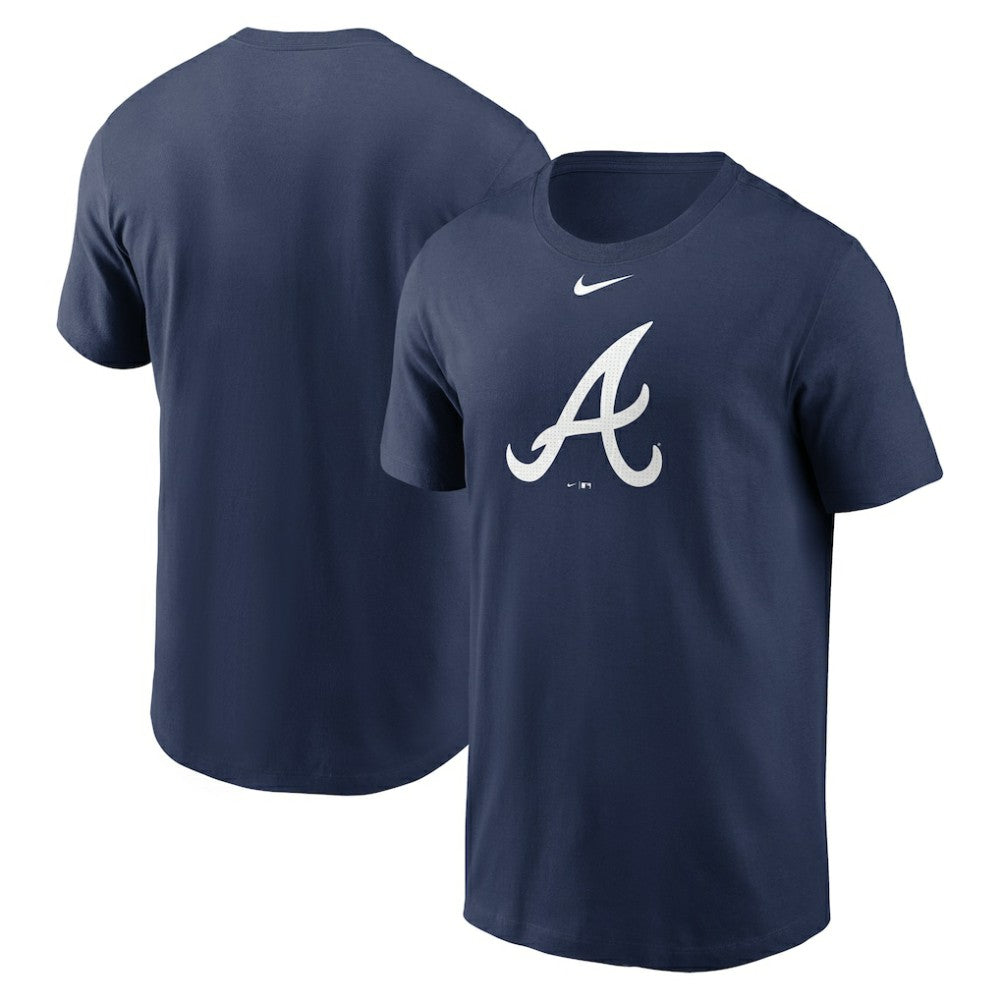 Atlanta Braves Fuse Large Logo T-Shirt - Navy | Nike