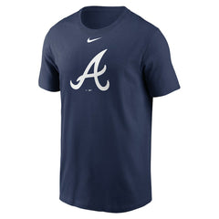 Atlanta Braves Fuse Large Logo T-Shirt - Navy | Nike