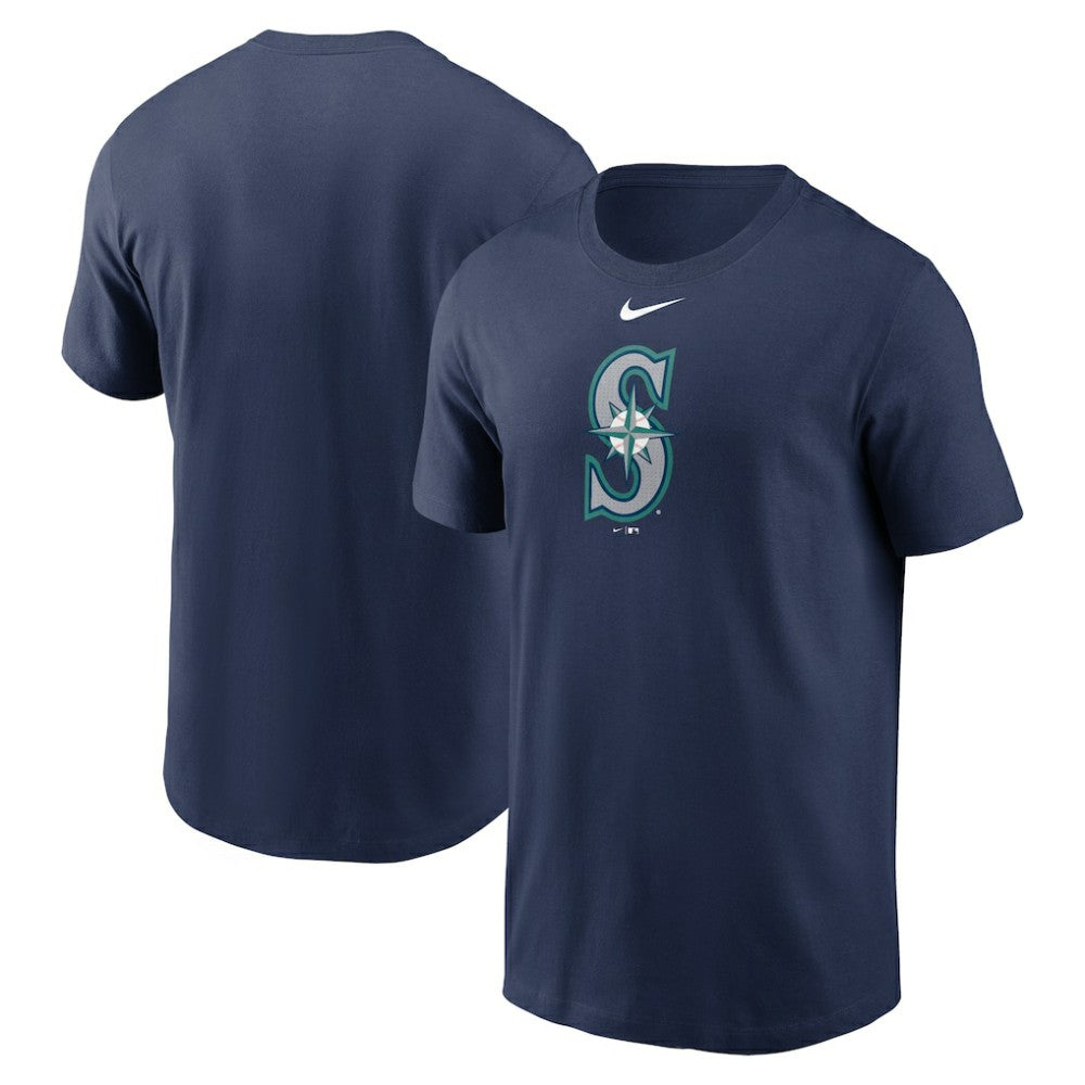 Seattle Mariners Fuse Large Logo T-Shirt - Navy | Nike