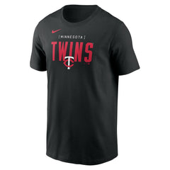 Minnesota Twins Home Team Bracket Stack T-Shirt - Black | Nike