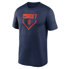 Detroit Tigers Home Plate Icon Legend Performance T-Shirt - Navy | Nike