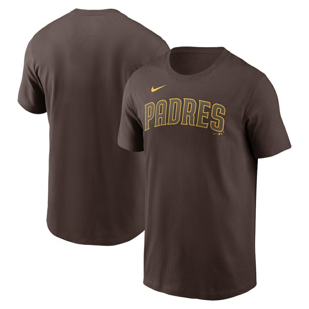 San Diego Padres Fuse Wordmark T-Shirt - Brown | Nike