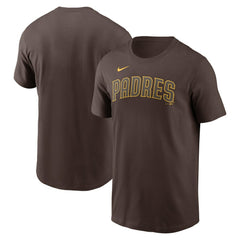 San Diego Padres Fuse Wordmark T-Shirt - Brown | Nike