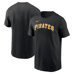 Pittsburgh Pirates Fuse Wordmark T-Shirt - Black | Nike