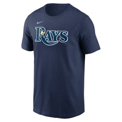 Tampa Bay Rays Fuse Wordmark T-Shirt - Navy | Nike