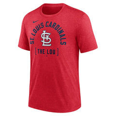 St. Louis Cardinals Swing Big Tri-Blend T-Shirt - Heather Red | Nike
