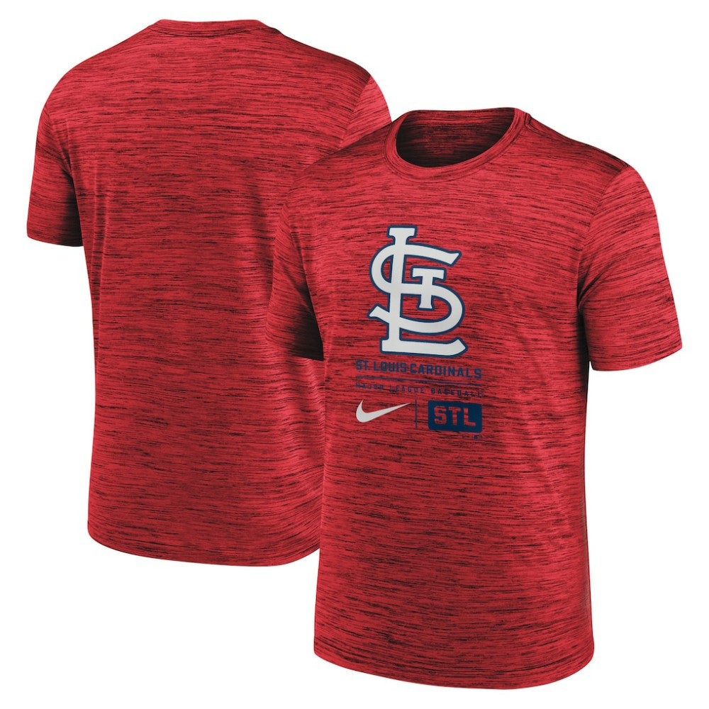 St. Louis Cardinals Large Logo Velocity T-Shirt - Red | Nike