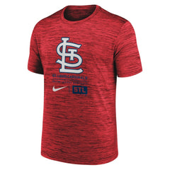 St. Louis Cardinals Large Logo Velocity T-Shirt - Red | Nike