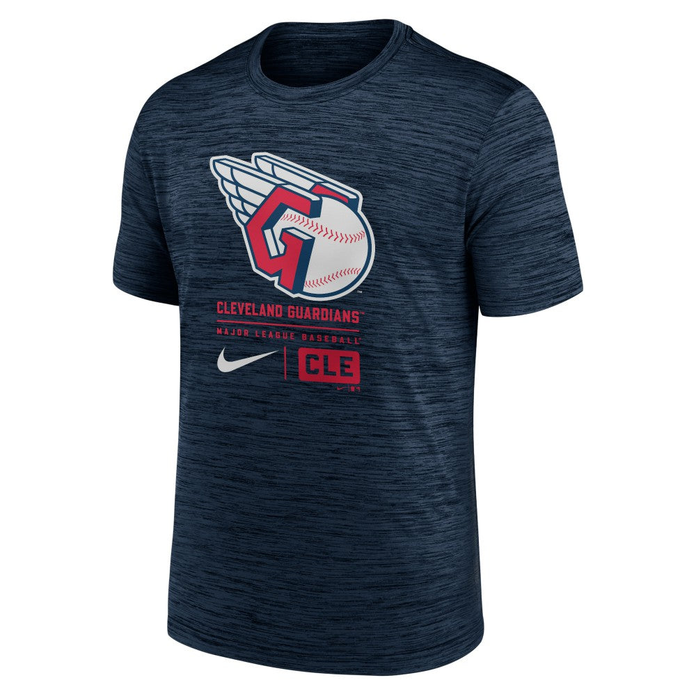 Cleveland Guardians Large Logo Velocity T-Shirt - Navy | Nike