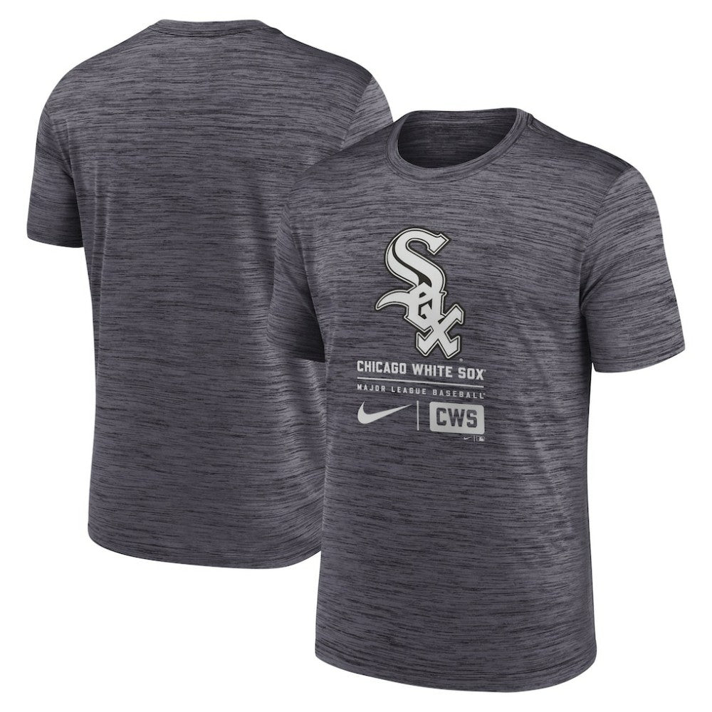 Chicago White Sox Large Logo Velocity T-Shirt - Black | Nike