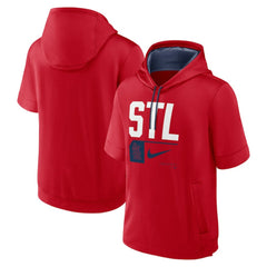 St. Louis Cardinals Tri Code Lockup Short Sleeve Pullover Hoodie - Red | Nike