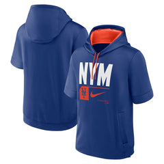New York Mets Tri Code Lockup Short Sleeve Pullover Hoodie - Royal | Nike