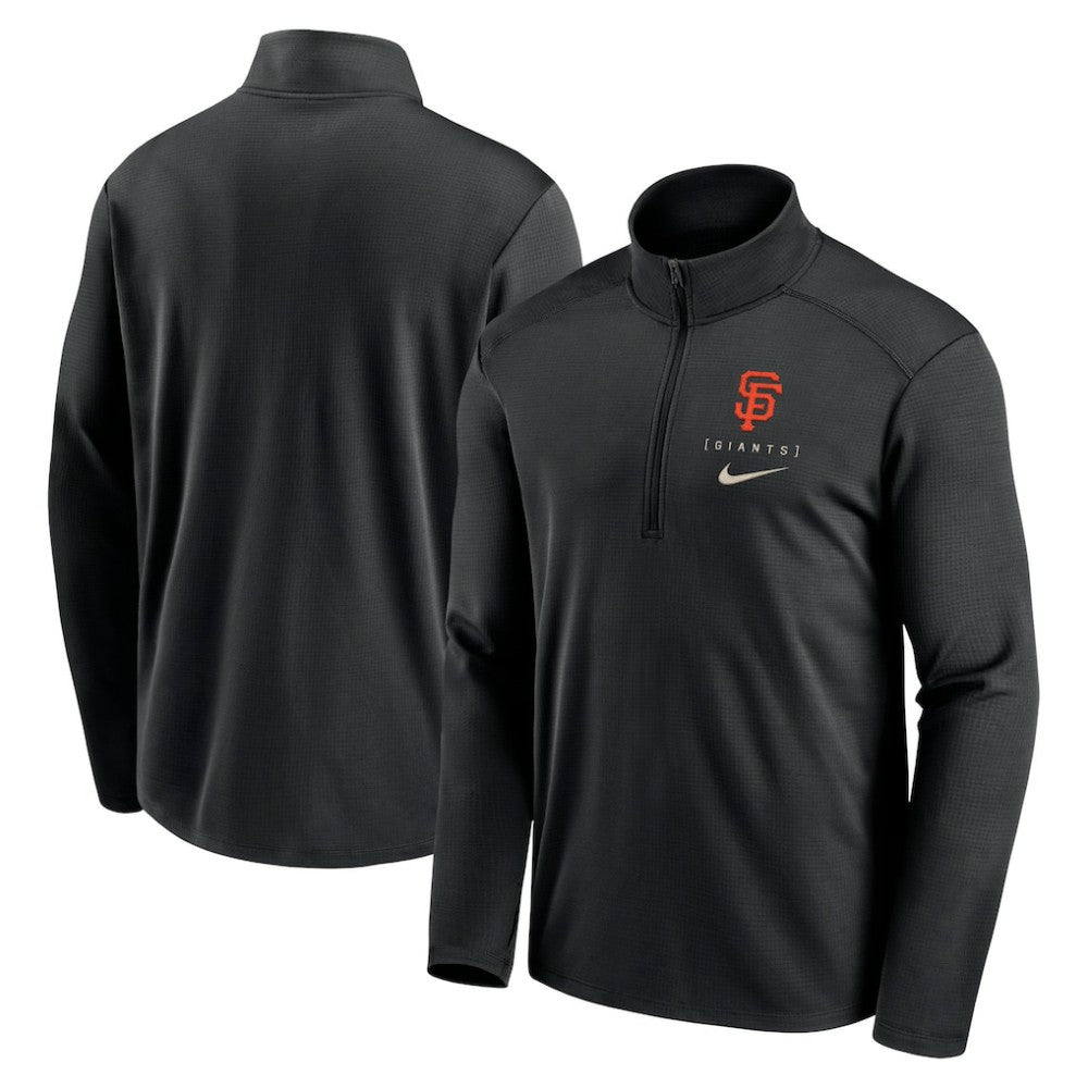 San Francisco Giants Franchise Logo Pacer Performance Half-Zip Top - Black | Nike