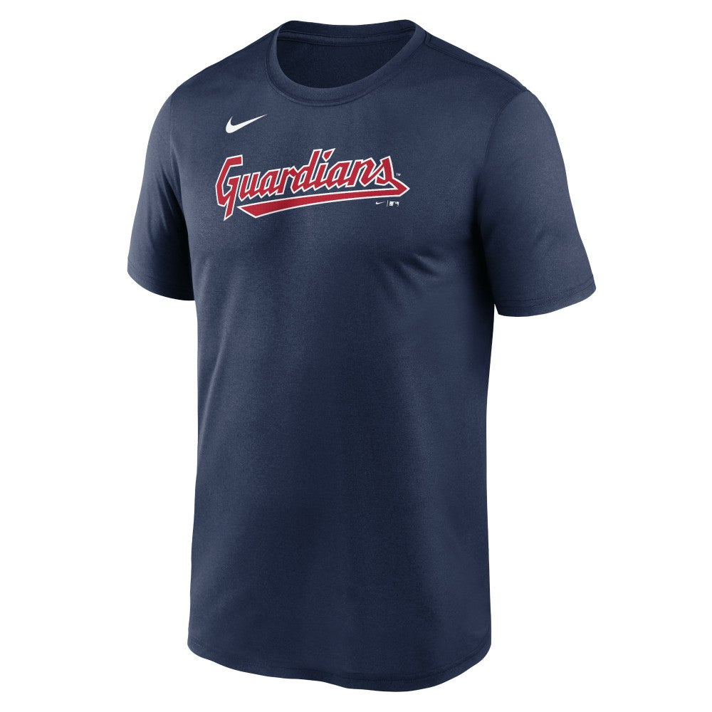 Cleveland Guardians Legend Fuse Wordmark T-Shirt  - Navy | Nike