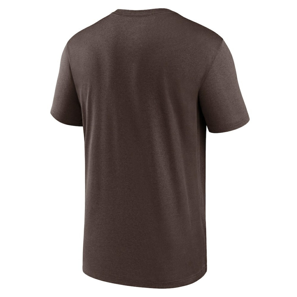 San Diego Padres Legend Fuse Wordmark T-Shirt  - Brown | Nike