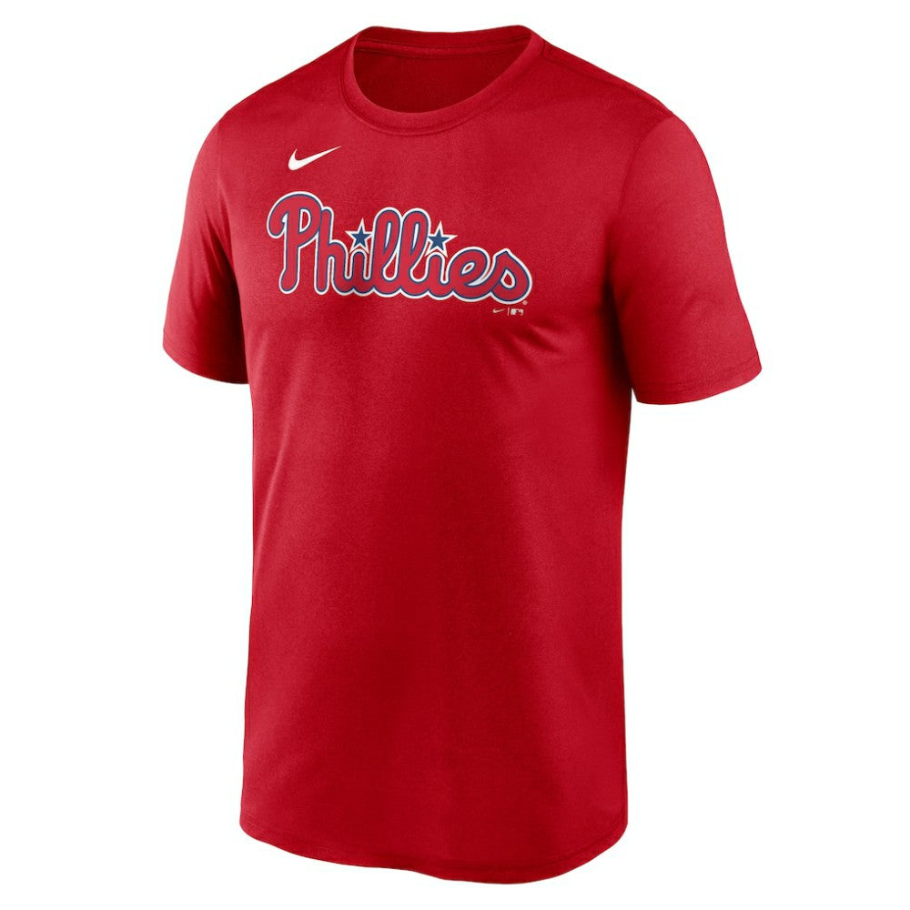 Philadelphia Phillies Legend Fuse Wordmark T-Shirt  - Red | Nike