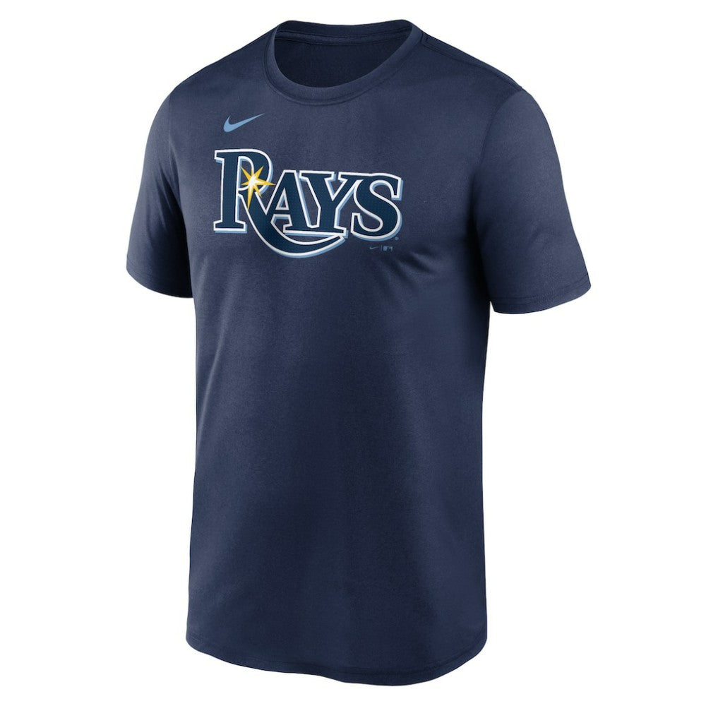 Tampa Bay Rays Legend Fuse Wordmark T-Shirt  - Navy | Nike