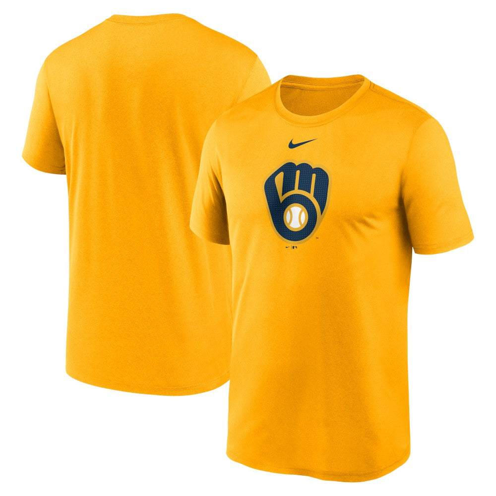 Milwaukee Brewers Legend Fuse Large Logo Dri-FIT T-Shirt - Gold | Nike