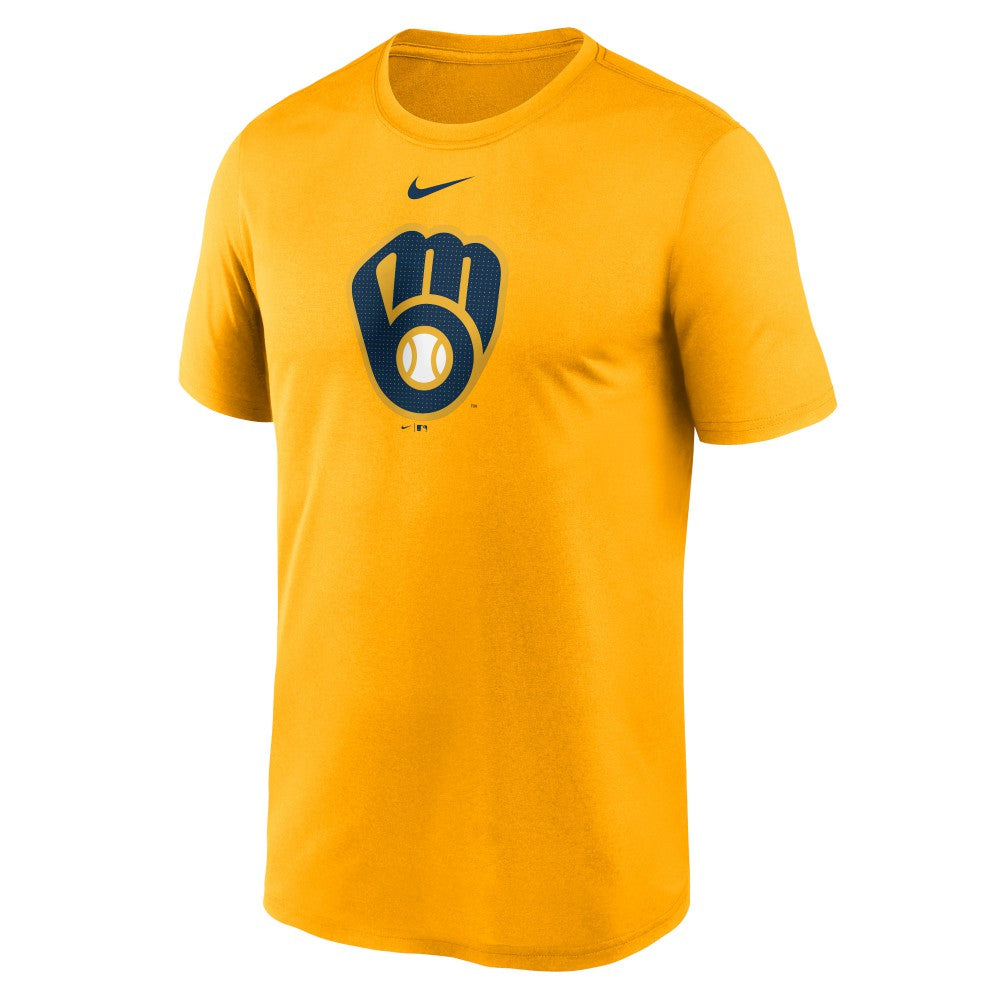 Milwaukee Brewers Legend Fuse Large Logo Dri-FIT T-Shirt - Gold | Nike