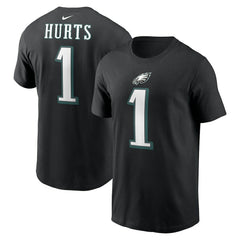 Jalen Hurts Philadelphia Eagles Player Name & Number T-Shirt - Black | Nike sale