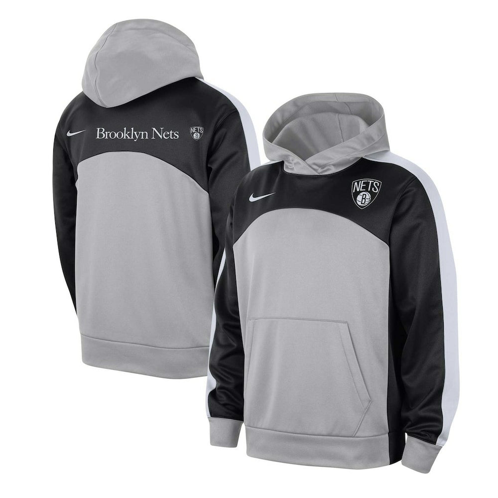 Brooklyn Nets Authentic Starting Five Force Performance Pullover Hoodie - Silver/Black | Nike discount