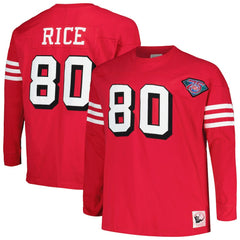 Jerry Rice San Francisco 49ers Big & Tall Cut & Sew Player Name & Number Long Sleeve T-Shirt - Scarlet for sale