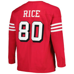 Jerry Rice San Francisco 49ers Big & Tall Cut & Sew Player Name & Number Long Sleeve T-Shirt - Scarlet for sale