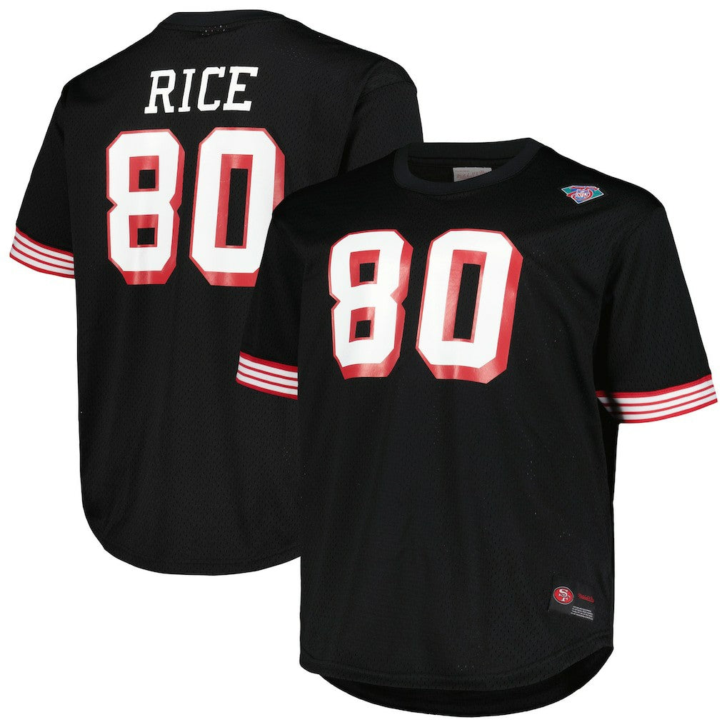 Jerry Rice San Francisco 49ers Big & Tall Mesh Player Name & Number Top - Black on sale