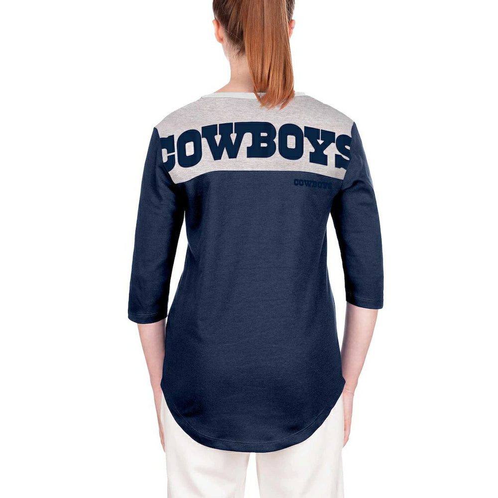 Dallas Cowboys New Era Women's 3/4 Sleeve T-Shirt - Navy outlet