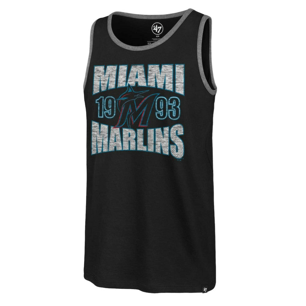 Miami Marlins Upload Franklin Tank Top - Black | 47 brand