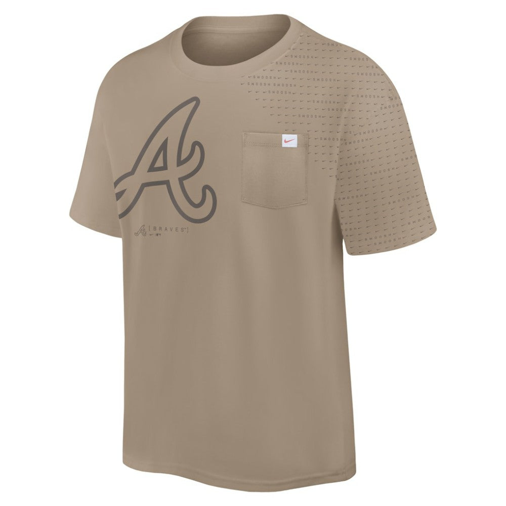 Atlanta Braves Statement Max90 Pocket T-Shirt - Khaki | Nike
