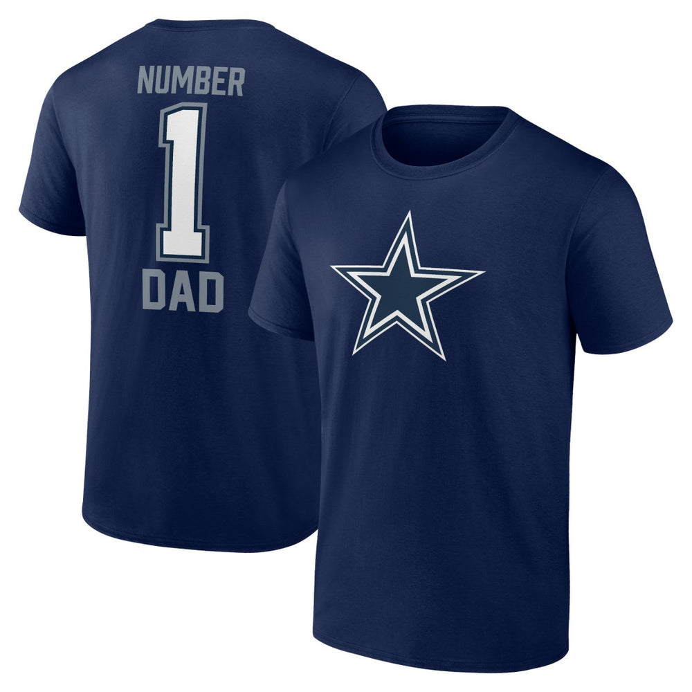 Dallas Cowboys Father's Day #1 Dad T-Shirt - Navy on sale