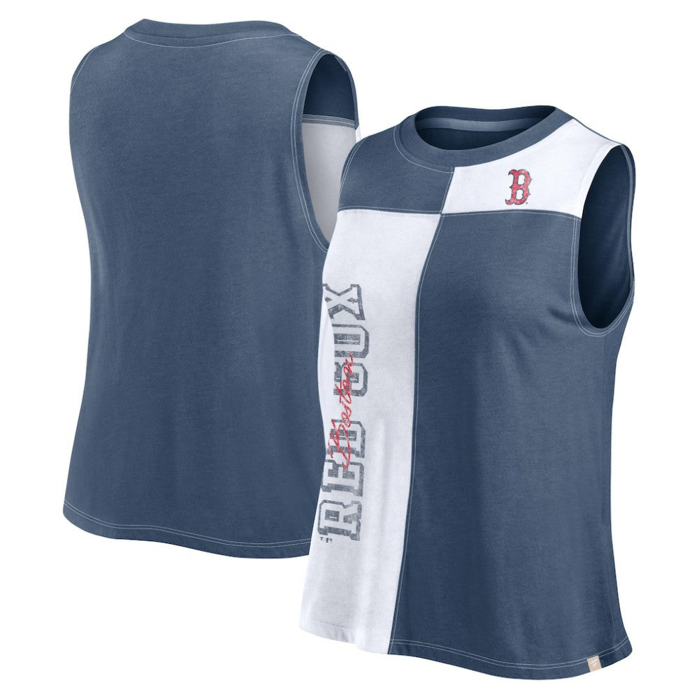 Boston Red Sox Women's Color-Block Tank Top - Navy/White