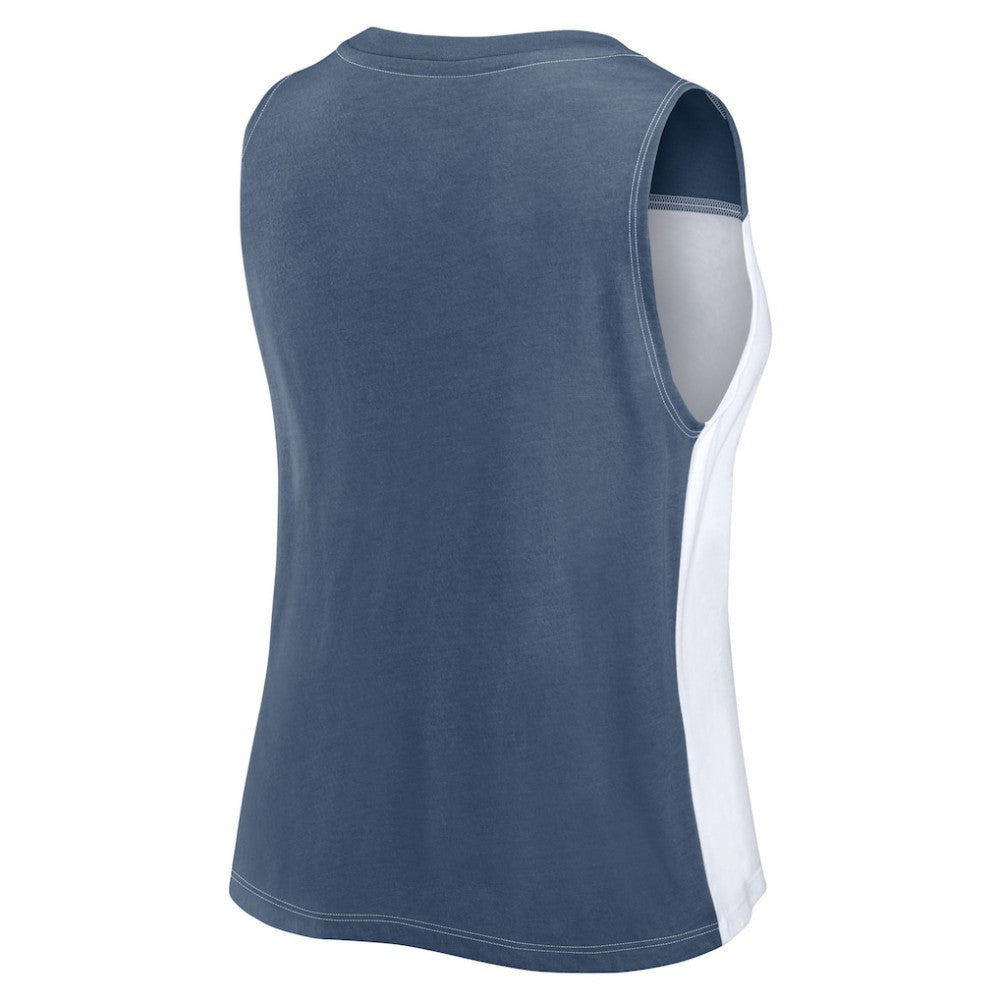Cleveland Guardians Women's Color-Block Tank Top - Navy/White