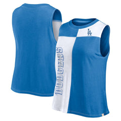 Los Angeles Dodgers Women's Color-Block Tank Top - Royal/White