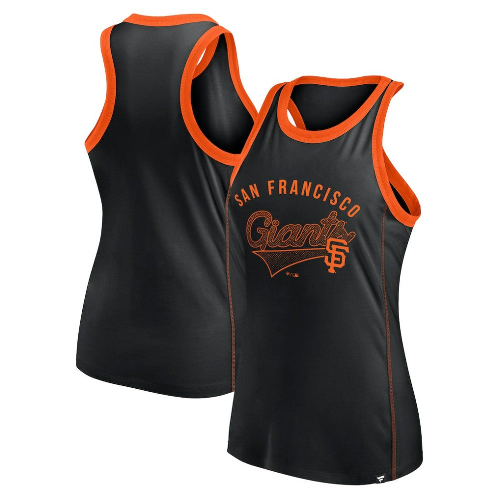 San Francisco Giants Women's Tailsweep Fashion Racerback Rhinestone Tank Top - Black