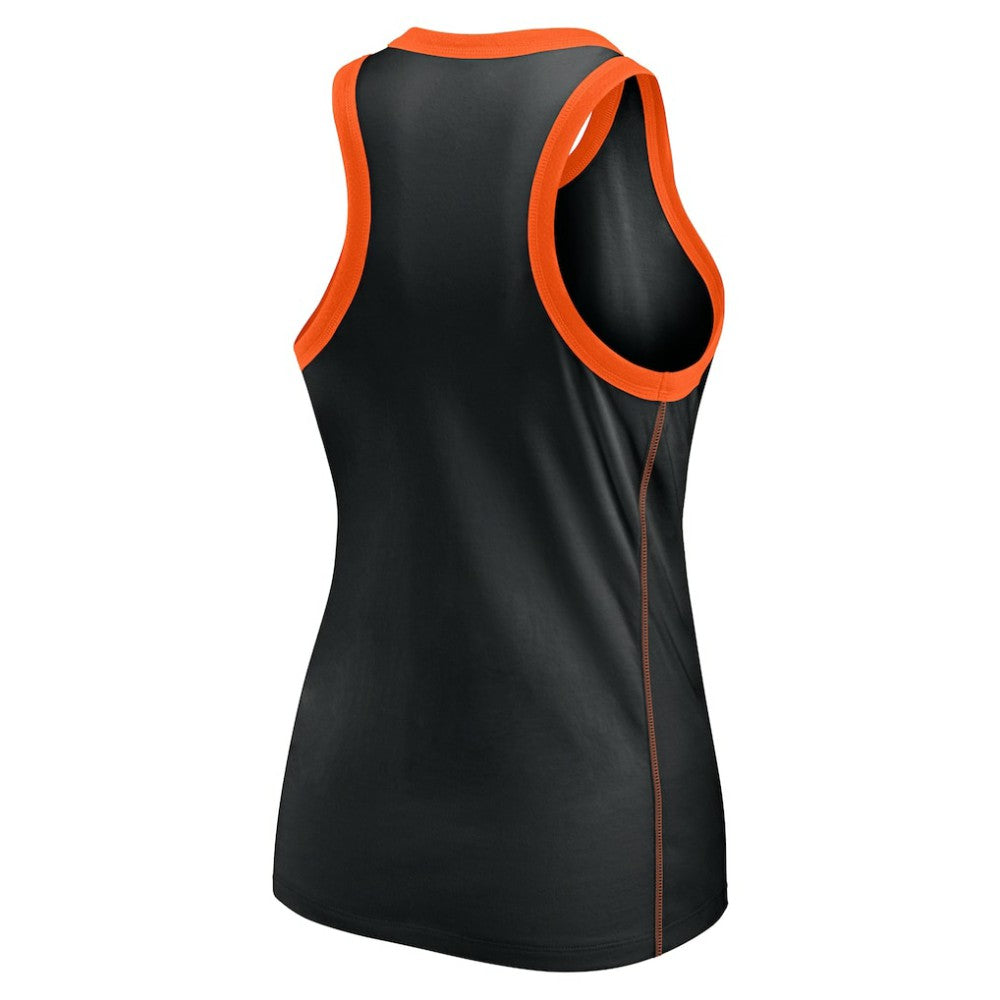 San Francisco Giants Women's Tailsweep Fashion Racerback Rhinestone Tank Top - Black