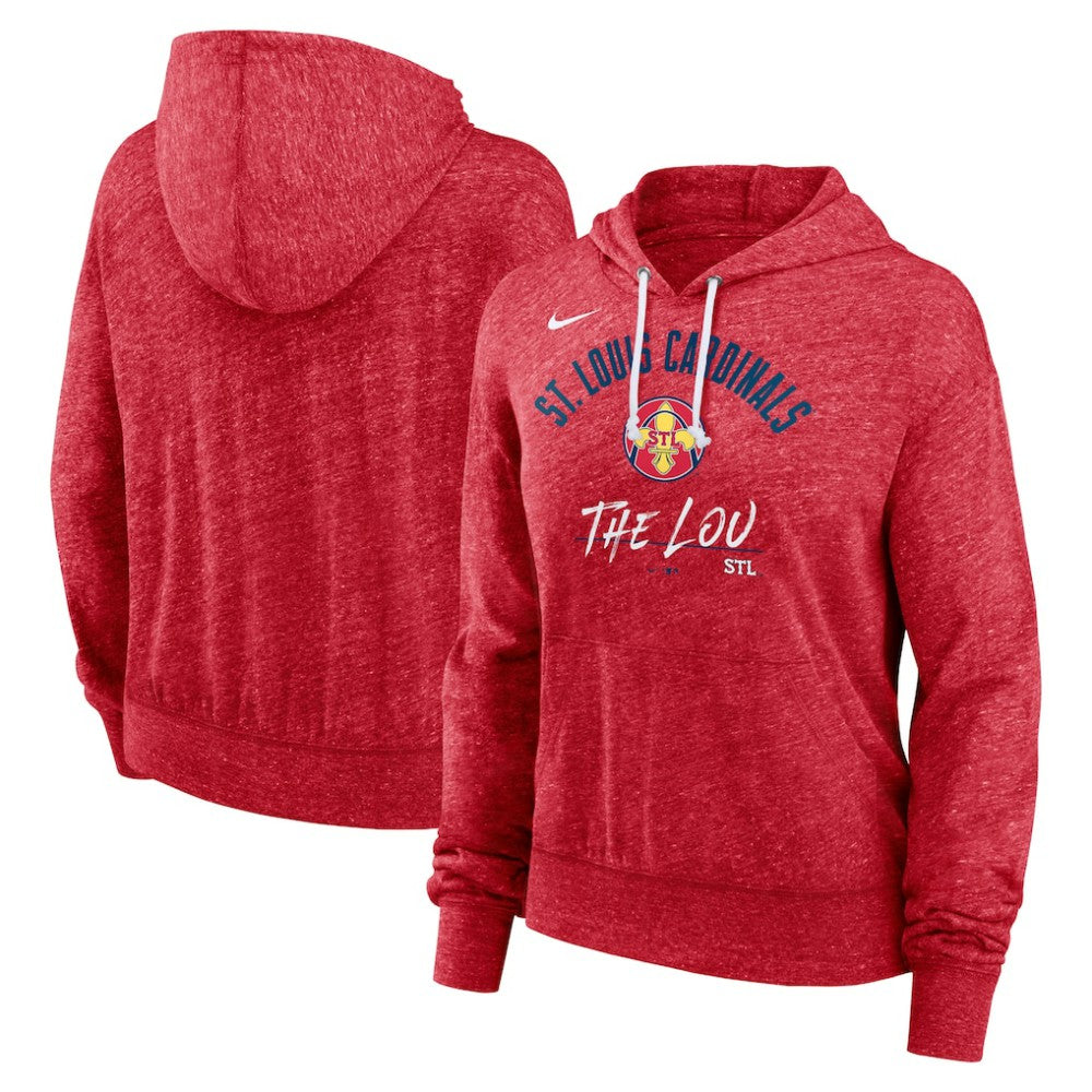 St. Louis Cardinals City Connect Gym Vintage Hoodie - Heather Red | Nike