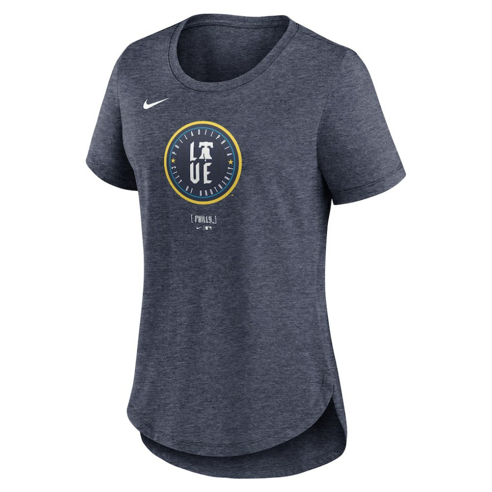 Philadelphia Phillies Women's 2024 City Connect Tri-Blend T-Shirt - Navy | Nike
