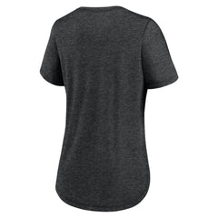 Chicago White Sox Women's Knockout Team Stack Tri-Blend T-Shirt - Heather Black | Nike
