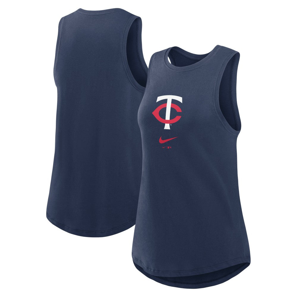Minnesota Twins Women's Legacy Icon High Neck Dri-FIT Tank Top - Navy | Nike