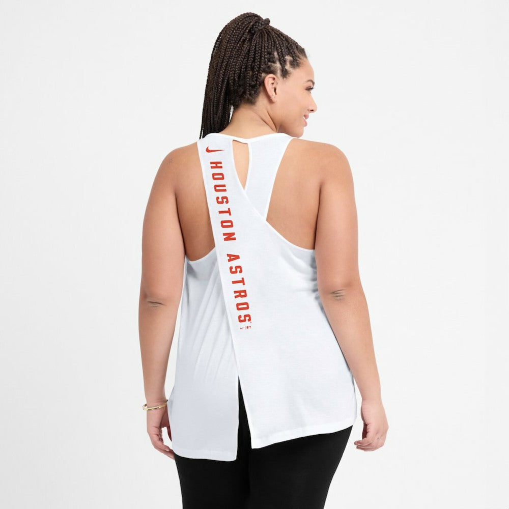 Houston Astros Women's Open-Back Crisscross Dri-FIT Tank Top - White | Nike