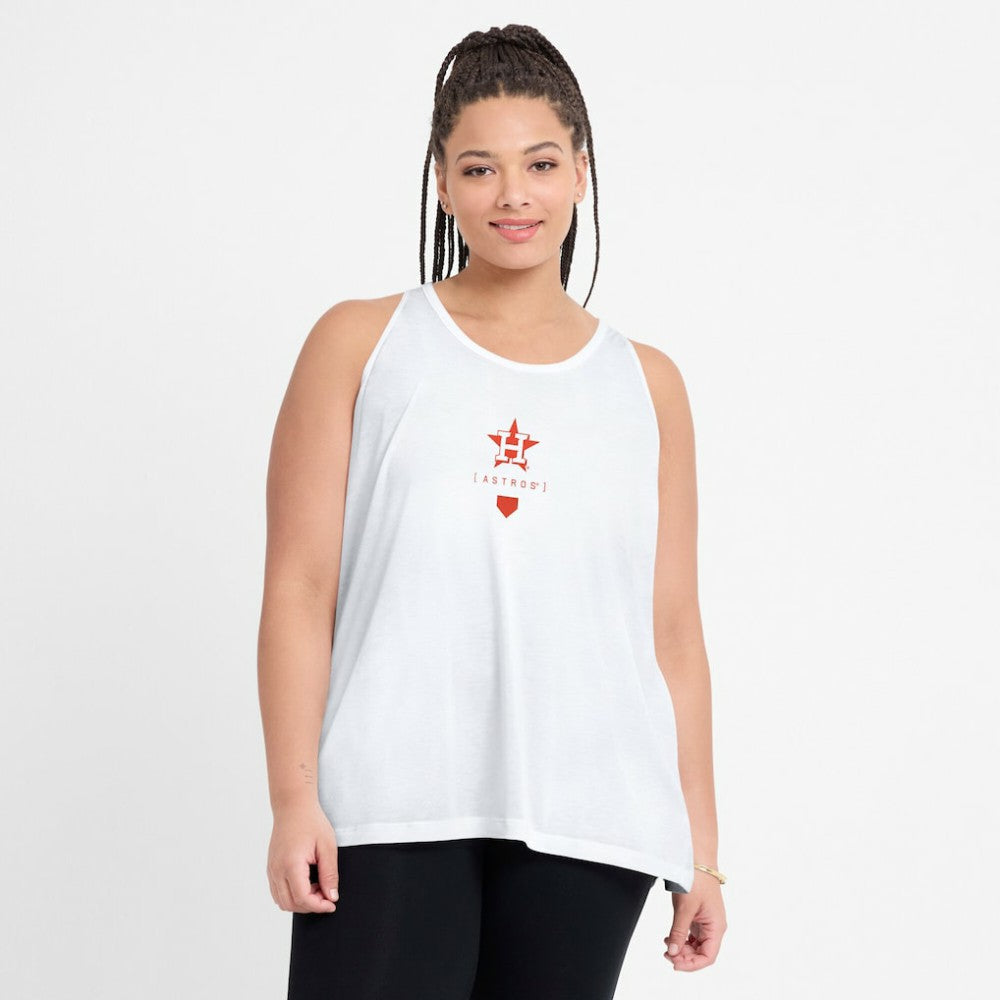 Houston Astros Women's Open-Back Crisscross Dri-FIT Tank Top - White | Nike