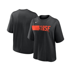 San Francisco Giants Women's Knockout Boxy T-Shirt - Black | Nike