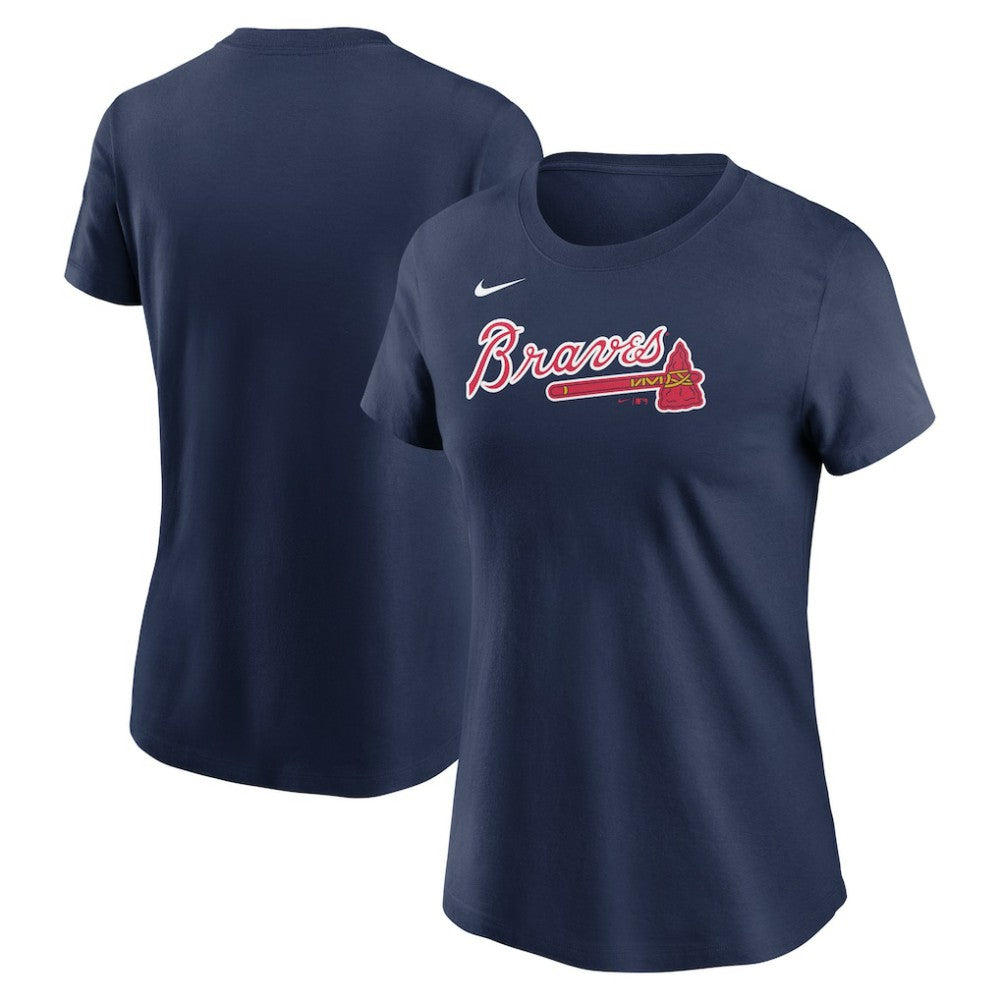 Atlanta Braves Women's Wordmark T-Shirt - Navy | Nike