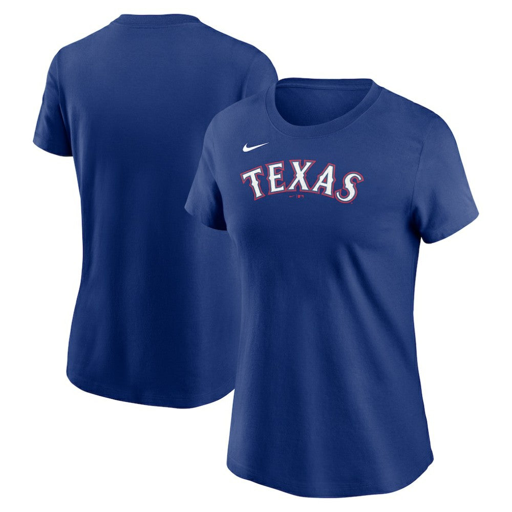 Texas Rangers Women's Wordmark T-Shirt - Royal | Nike
