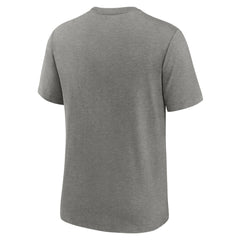 Milwaukee Brewers Cooperstown Collection Local Stack Tri-Blend T-Shirt - Heather Charcoal | Nike