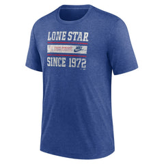 Texas Rangers Cooperstown Collection Local Stack Tri-Blend T-Shirt - Heather Royal | Nike