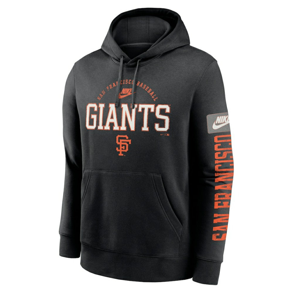 San Francisco Giants Cooperstown Collection Splitter Club Fleece Pullover Hoodie - Black | Nike