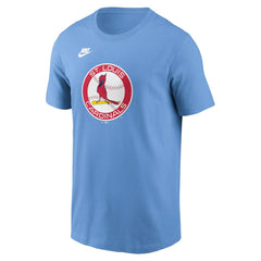 St. Louis Cardinals Cooperstown Collection T-Shirt - Light Blue | Nike